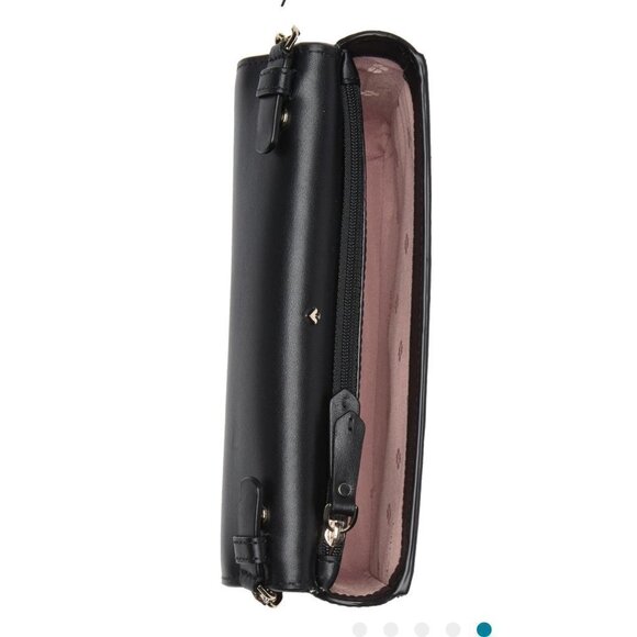 Kate Spade Womens Pink Leather Panda Bear Chain Fold Over Crossbody Handbag New - Picture 6 of 14